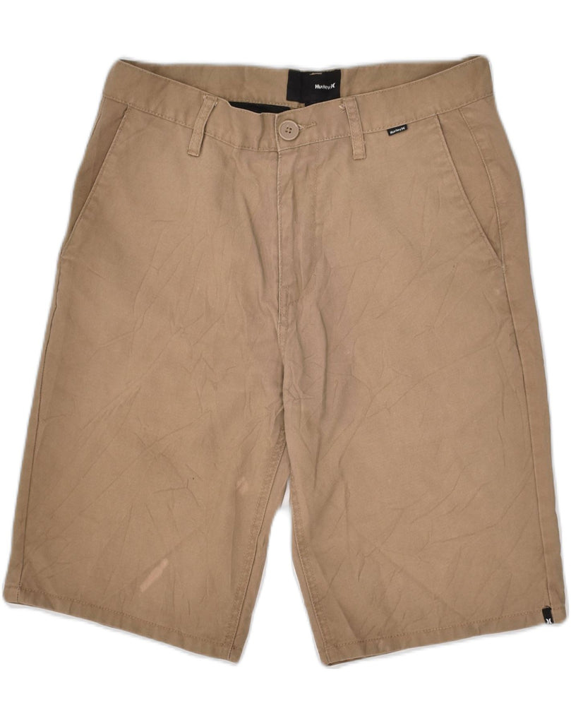 HURLEY Mens Chino Shorts  W29 Small Brown Polyester | Vintage Hurley | Thrift | Second-Hand Hurley | Used Clothing | Messina Hembry 