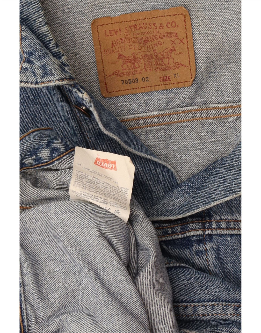 Levi's Mens 70503 Denim Jacket UK 42 XL Blue Cotton