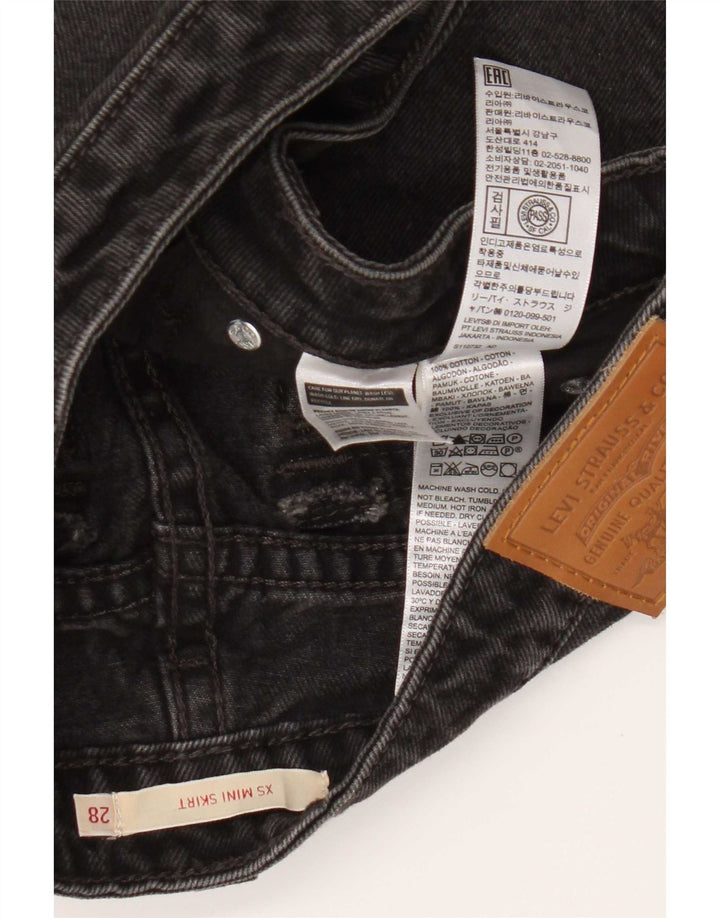 Levi's Womens Mini Denim Skirt W28 Medium Grey Cotton