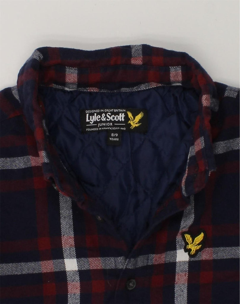 LYLE & SCOTT Boys Lumberjack Flannel Shirt 8-9 Years Navy Blue Check | Vintage Lyle & Scott | Thrift | Second-Hand Lyle & Scott | Used Clothing | Messina Hembry 