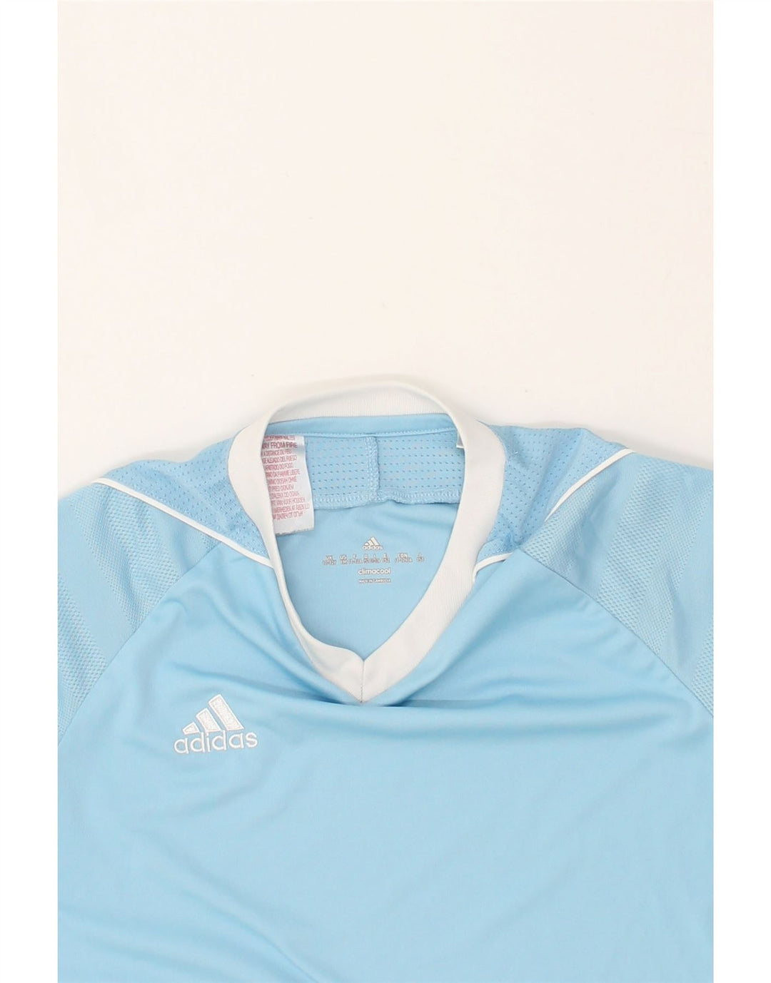 ADIDAS Boys Climacool T-Shirt Top 11-12 Years Blue Polyester | Vintage Adidas | Thrift | Second-Hand Adidas | Used Clothing | Messina Hembry 