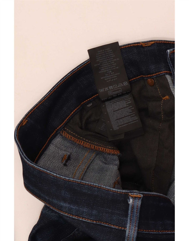G-Star Mens 3301 Slim Jeans W34 L32 Navy Blue Cotton