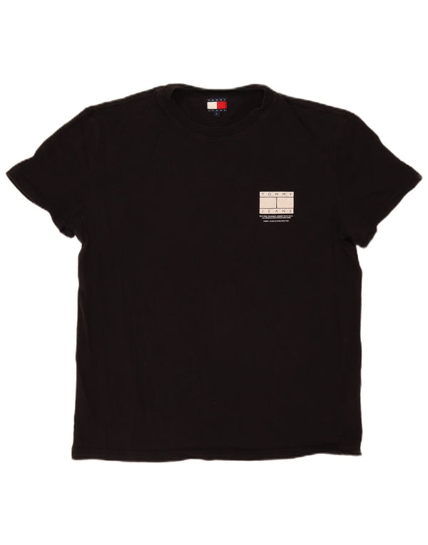 Tommy Hilfiger Mens T-Shirt Top Large Black