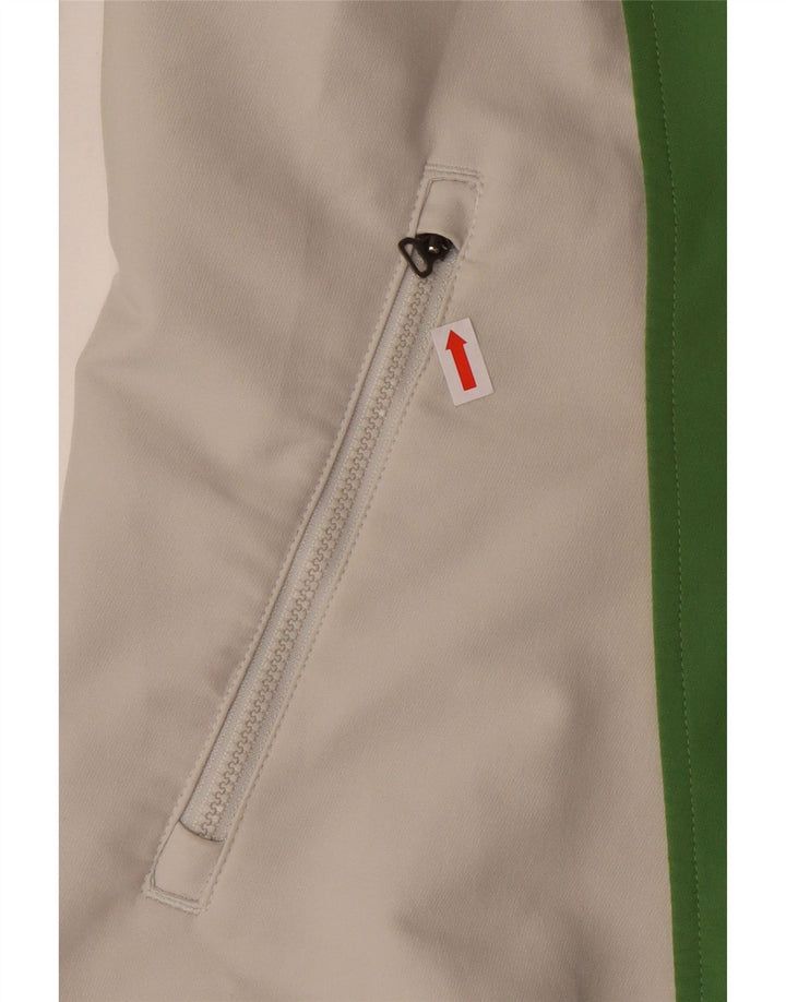 Adidas Womens Climalite Tracksuit Top Jacket UK 14 Medium Green Polyester