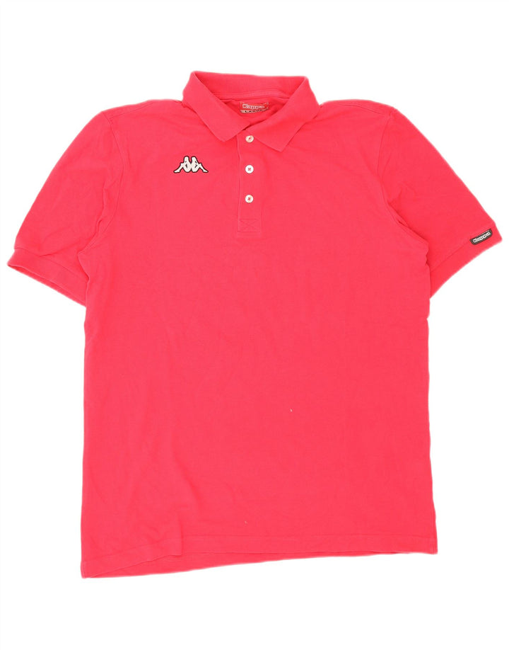Kappa Mens Polo Shirt Large Pink Cotton