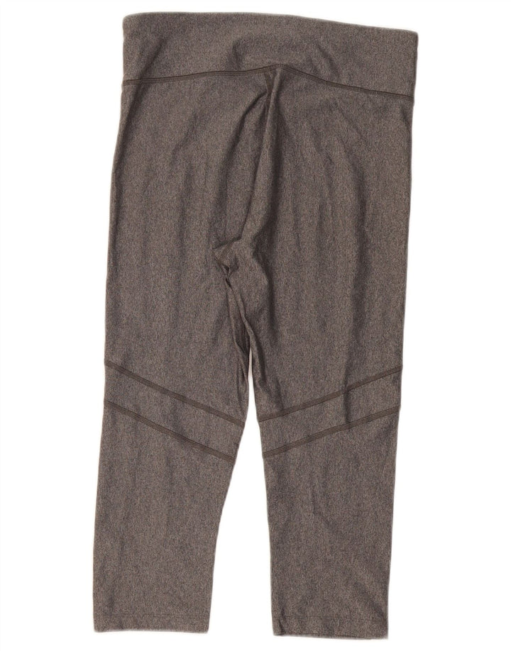Under Armour Womens Heat Gear Capri Leggings UK 12 Medium Grey