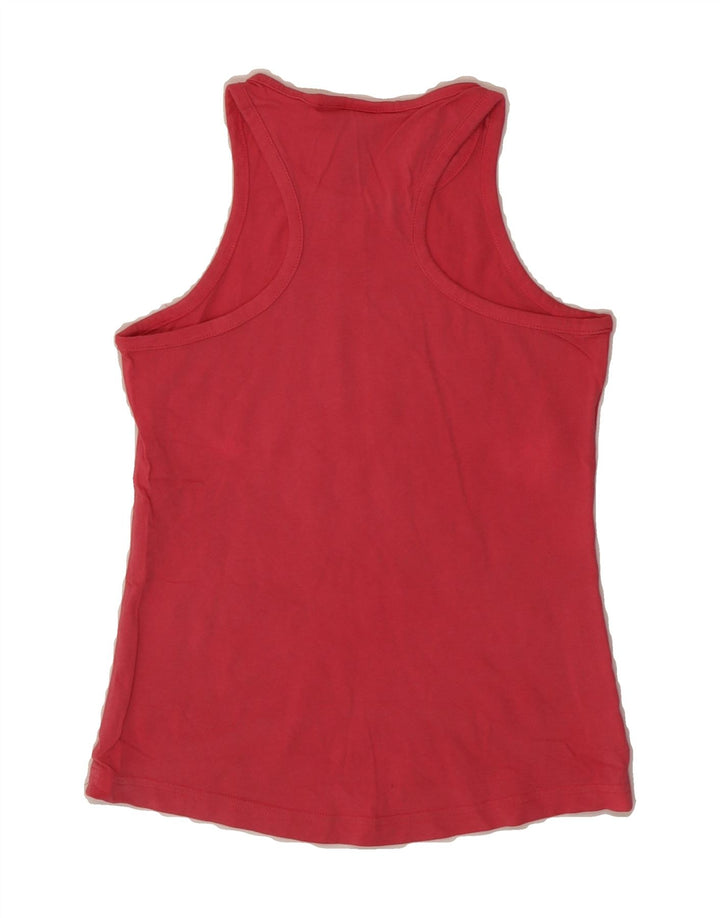 ADIDAS Girls Graphic Vest Top 11-12 Years Red Vintage Adidas and Second-Hand Adidas from Messina Hembry 