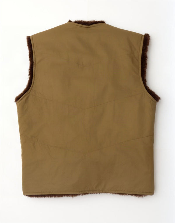Penny Black Womens Sherpa Gilet UK 14 Large Beige Colourblock