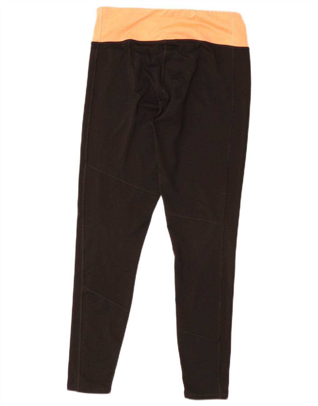 PUMA Womens Leggings UK 12 Medium  Black Colourblock Polyester