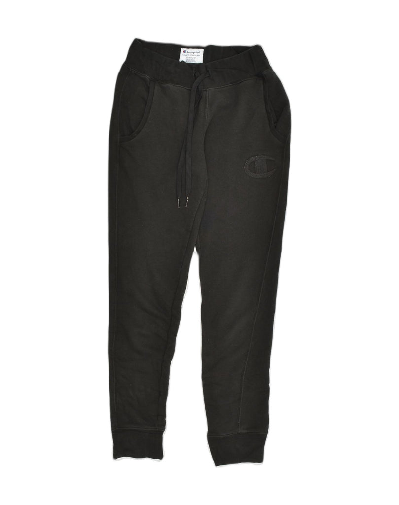 CHAMPION Womens Tracksuit Trousers Joggers UK 6 XS Black Cotton | Vintage Champion | Thrift | Second-Hand Champion | Used Clothing | Messina Hembry 