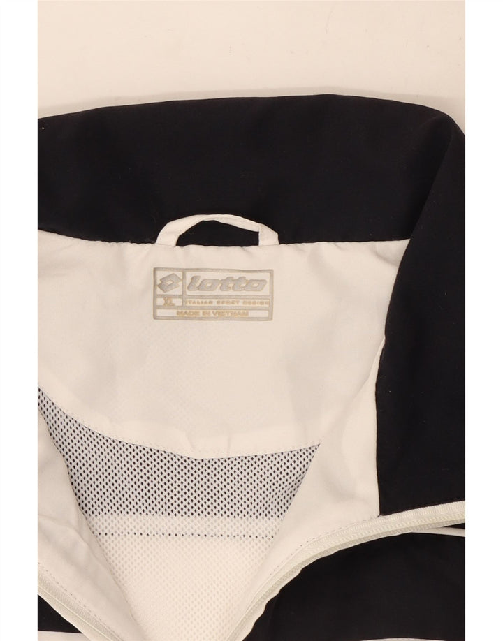 Lotto Mens Tracksuit Top Jacket XL White Colourblock Polyester