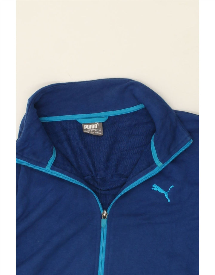 PUMA Mens Graphic Tracksuit Top Jacket Small Navy Blue Vintage Puma and Second-Hand Puma from Messina Hembry 