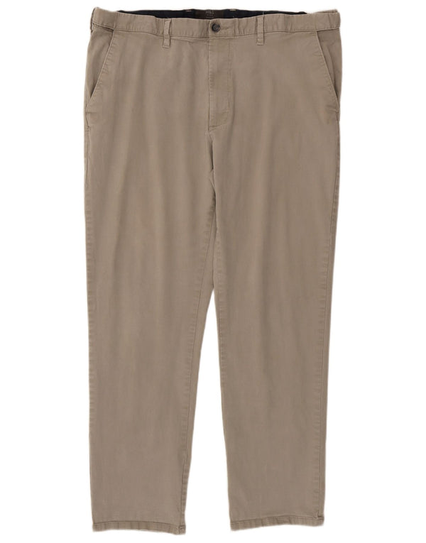 Marks & Spencer Mens Regular Fit Chino Trousers W40 L31 Beige Cotton