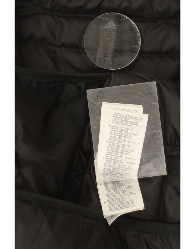ADIDAS Mens Padded Jacket UK 38 Medium Black Polyester Vintage Adidas and Second-Hand Adidas from Messina Hembry 