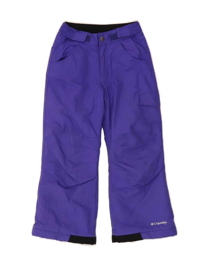 COLUMBIA Boys Omni-Shield Windbreaker Trousers 5-6 Years W20 L20 Purple Vintage Columbia and Second-Hand Columbia from Messina Hembry 