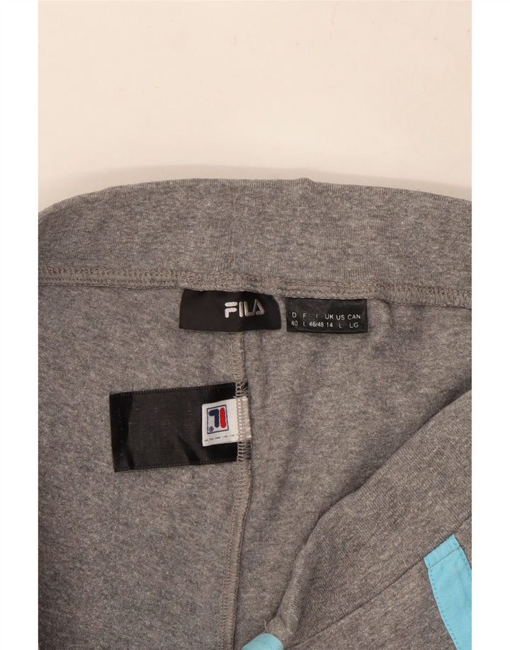 FILA Womens Tracksuit Trousers UK 14 Medium Grey