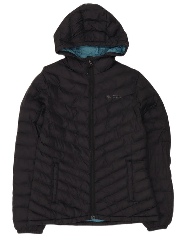 Mountain Warehouse Womens Hooded Padded Jacket UK 10 Small Black Nylon