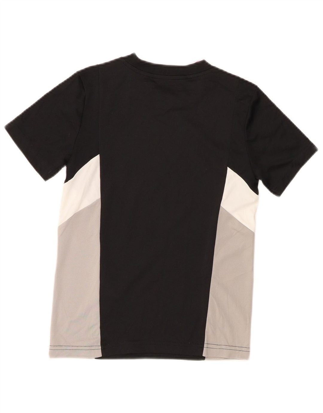 Adidas Boys Graphic T-Shirt Top 9-10 Years Black Colourblock Polyester