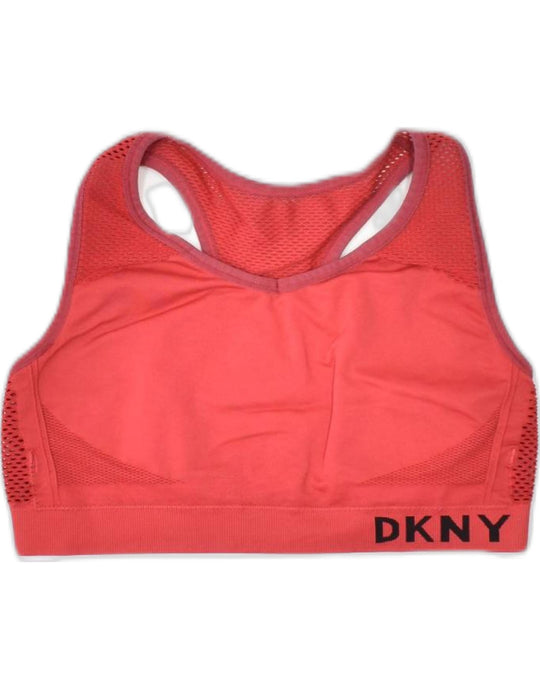 DKNY Womens Sport Bra Top UK 12 Medium Red Nylon, Vintage & Second-Hand  Clothing Online
