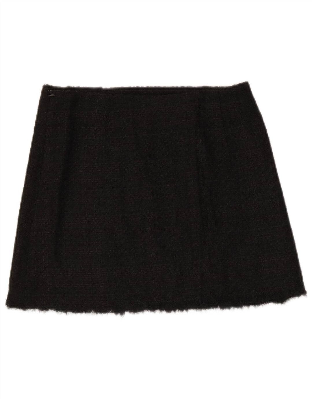 Zara Womens Mini Skirt Small W26  Black Check Acrylic