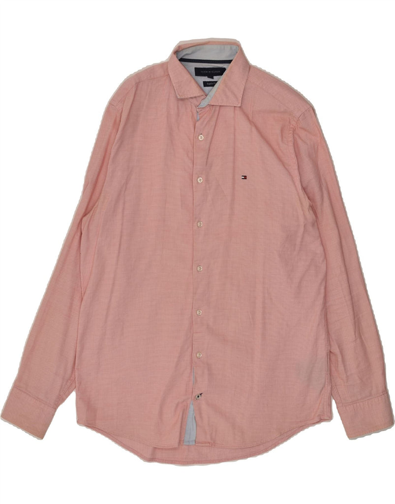 TOMMY HILFIGER Mens Regular Fit Shirt Medium Pink Cotton | Vintage Tommy Hilfiger | Thrift | Second-Hand Tommy Hilfiger | Used Clothing | Messina Hembry 