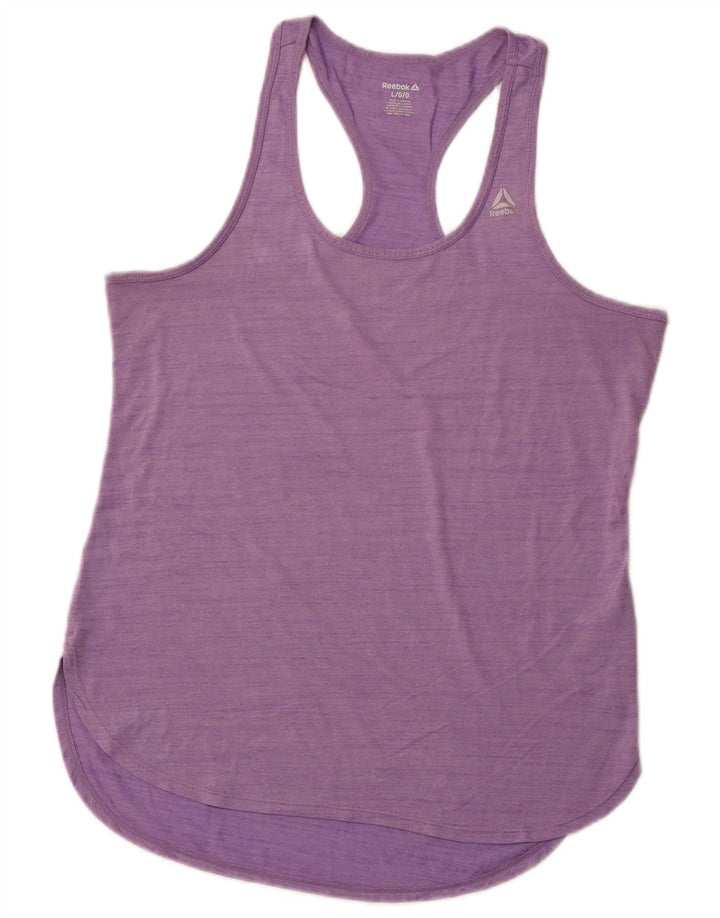 REEBOK Womens Vest Top UK 16 Large Purple Polyester Sports