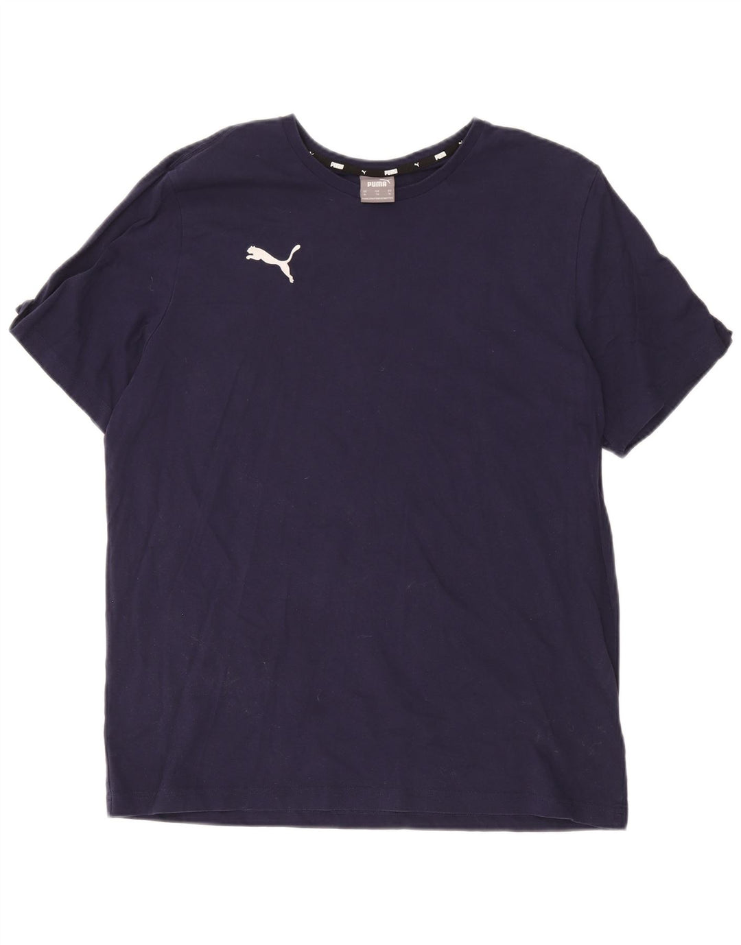 Puma Mens T-Shirt Top XL Navy Blue Cotton