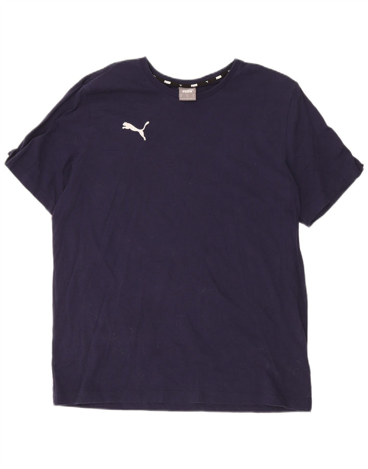 Puma Mens T-Shirt Top XL Navy Blue Cotton