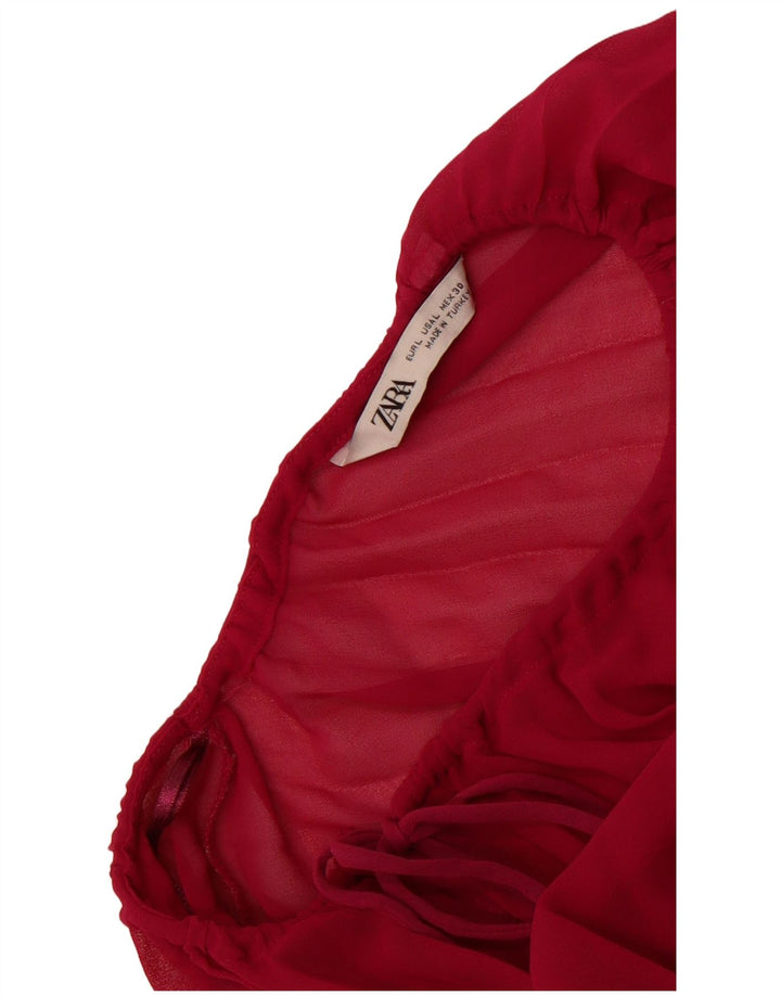 Zara Womens Long Sleeve Oversized Blouse Top UK 16 Large Pink