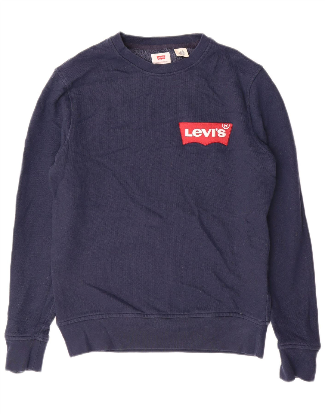 LEVI'S Mens Graphic Sweatshirt Jumper Small Navy Blue Cotton