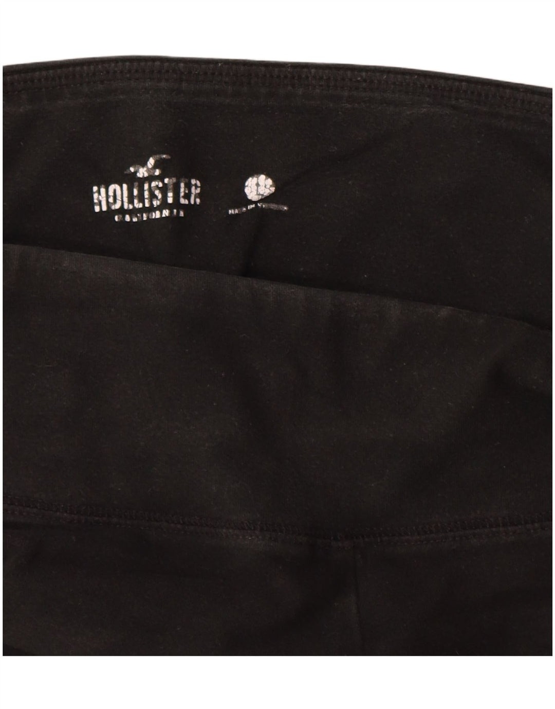 HOLLISTER Womens Graphic Leggings UK 14 Large  Black Cotton