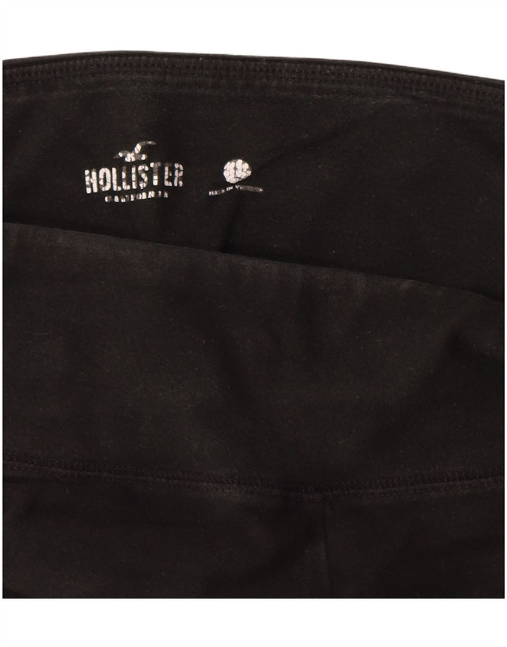 HOLLISTER Womens Graphic Leggings UK 14 Large  Black Cotton