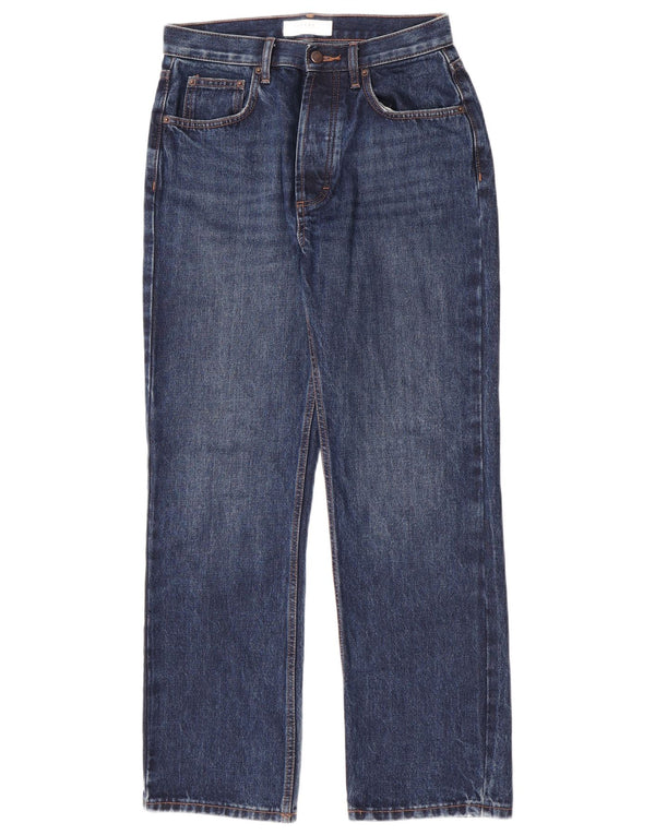 Topshop Womens Kort Straight Jeans W28 L30 Blue Cotton