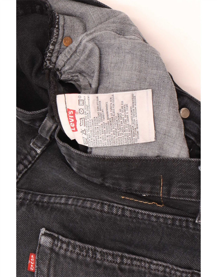 Levi's Mens 501 Straight Jeans W34 L34 Black Cotton