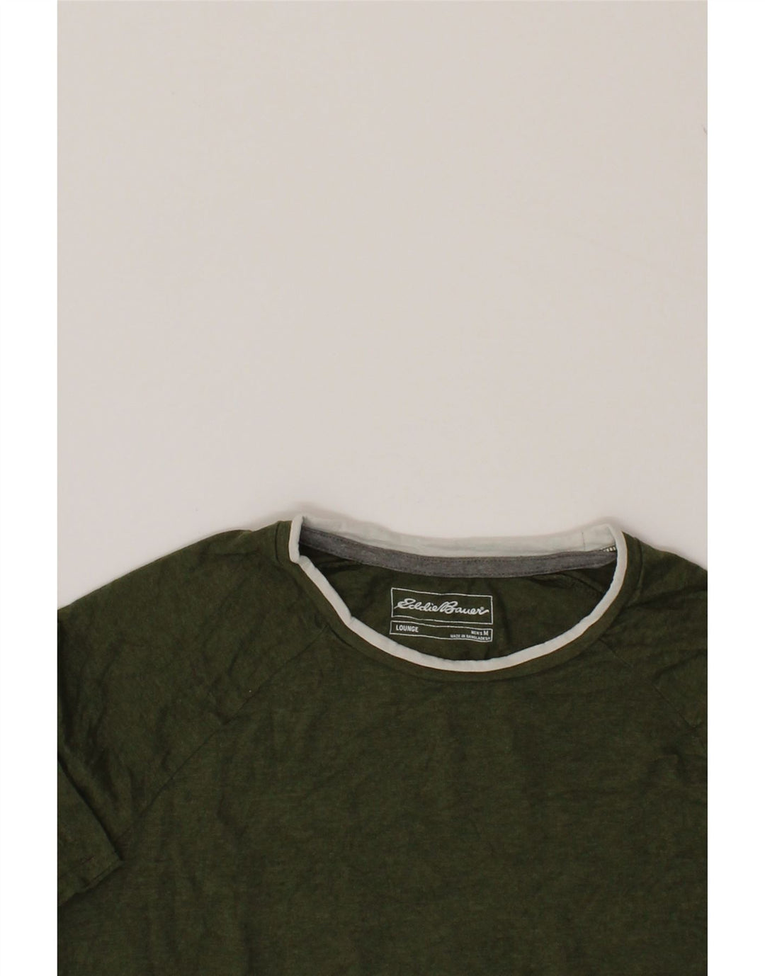 EDDIE BAUER Mens T-Shirt Top Medium Khaki Cotton Vintage Eddie Bauer and Second-Hand Eddie Bauer from Messina Hembry 