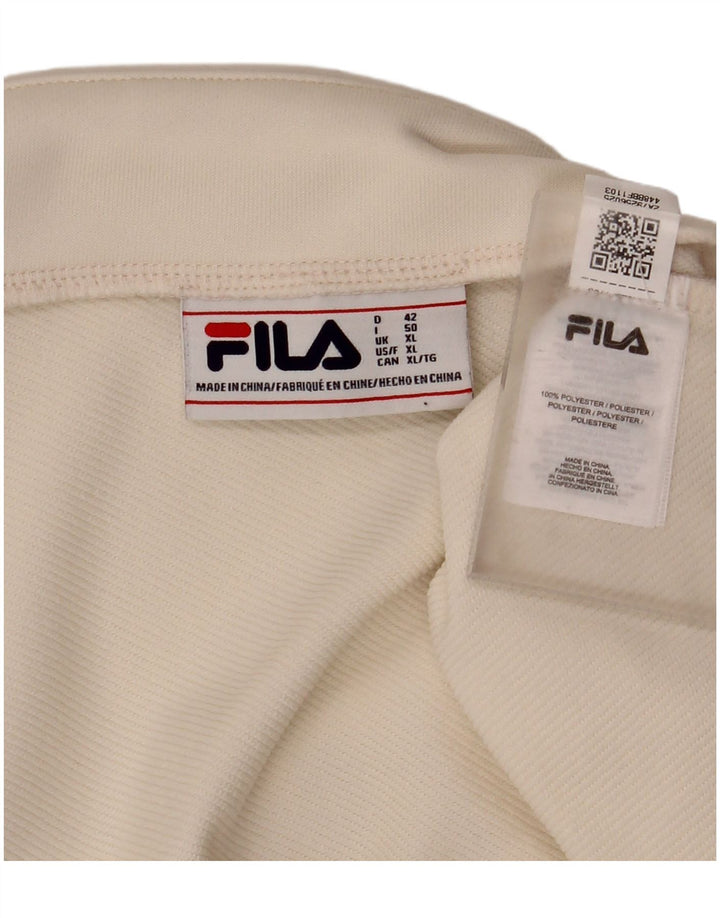 Fila Womens Mini Skirt XL W36 Off White Polyester