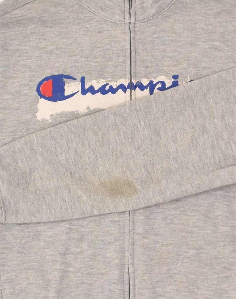 CHAMPION Boys Graphic Tracksuit Top Jacket 13-14 Years XL Grey Cotton | Vintage Champion | Thrift | Second-Hand Champion | Used Clothing | Messina Hembry 