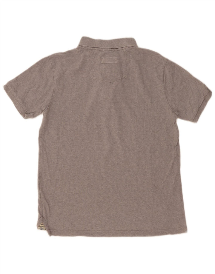 FAT FACE Mens Polo Shirt Medium Grey Cotton