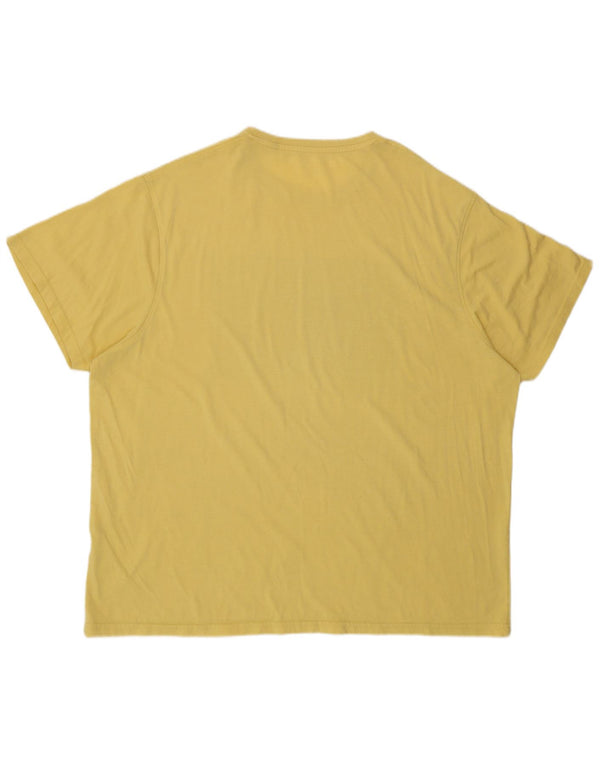Mountain Warehouse Mens Graphic T-Shirt Top 3XL Yellow Cotton