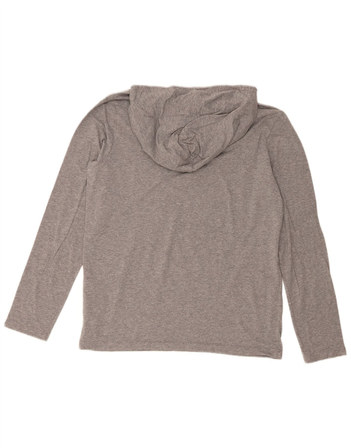 Hugo Boss Mens Hooded Top Long Sleeve Small Grey Flecked Cotton