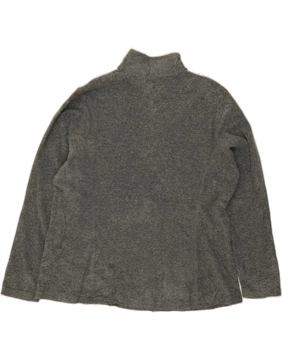 EDDIE BAUER Womens Zip Neck Fleece Jumper UK 18 XL Grey Polyester Vintage Eddie Bauer and Second-Hand Eddie Bauer from Messina Hembry 