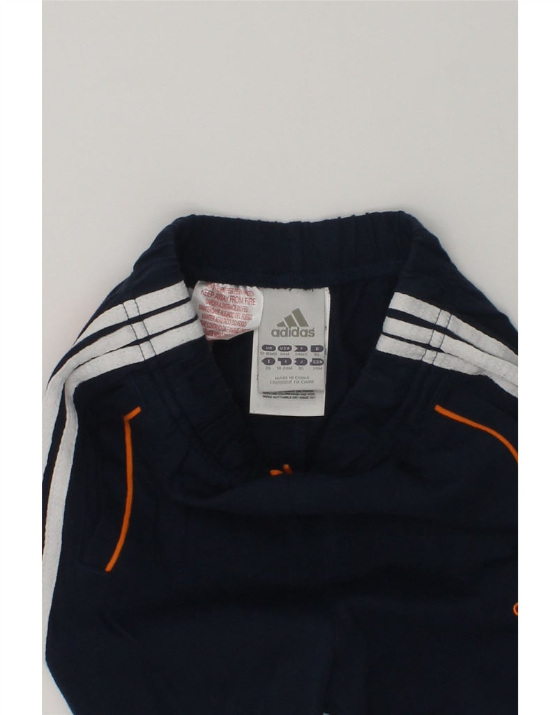 ADIDAS Baby Boys Graphic Sport Shorts 12-18 Months Navy Blue Cotton | Vintage Adidas | Thrift | Second-Hand Adidas | Used Clothing | Messina Hembry 