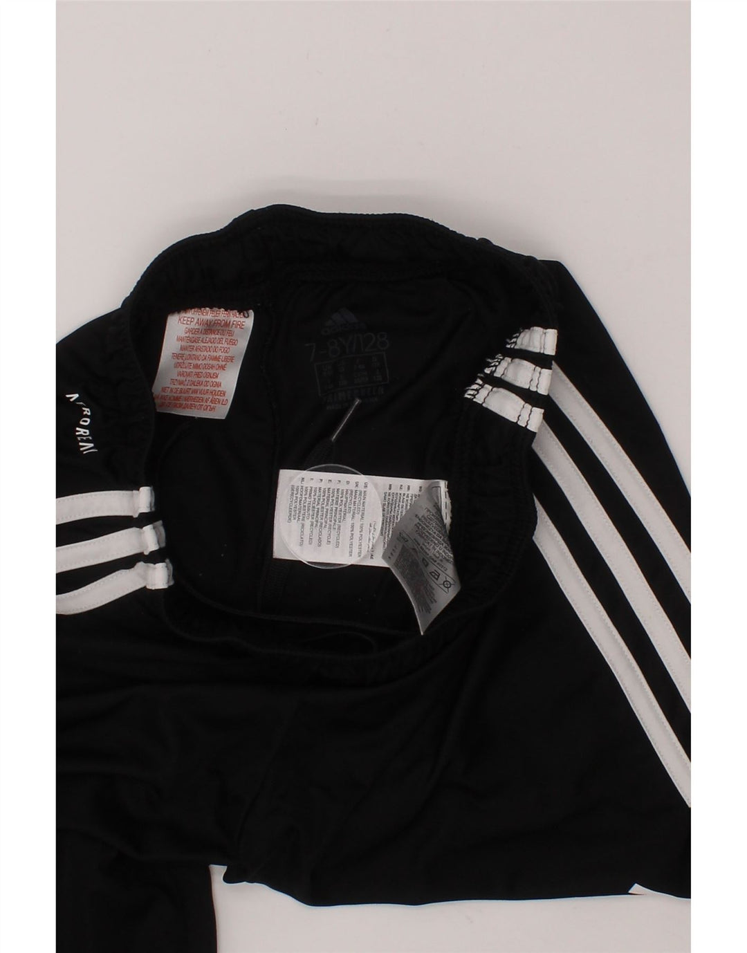 ADIDAS Boys Aeroready Sport Shorts 7-8 Years  Black Polyester Vintage Adidas and Second-Hand Adidas from Messina Hembry 