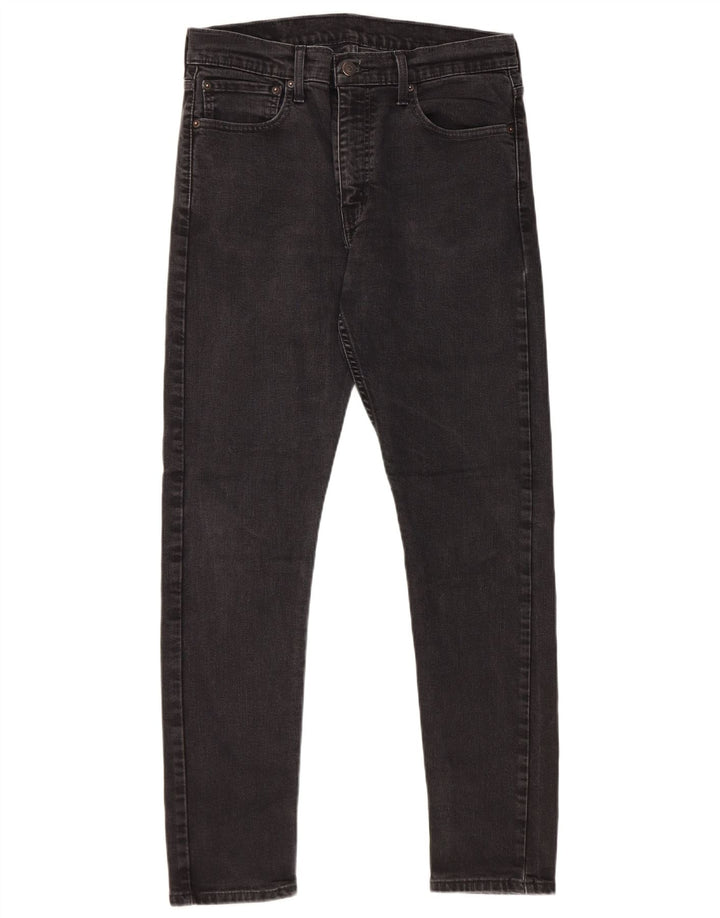 Levi's Mens Slim Jeans W33 L32 Black Cotton