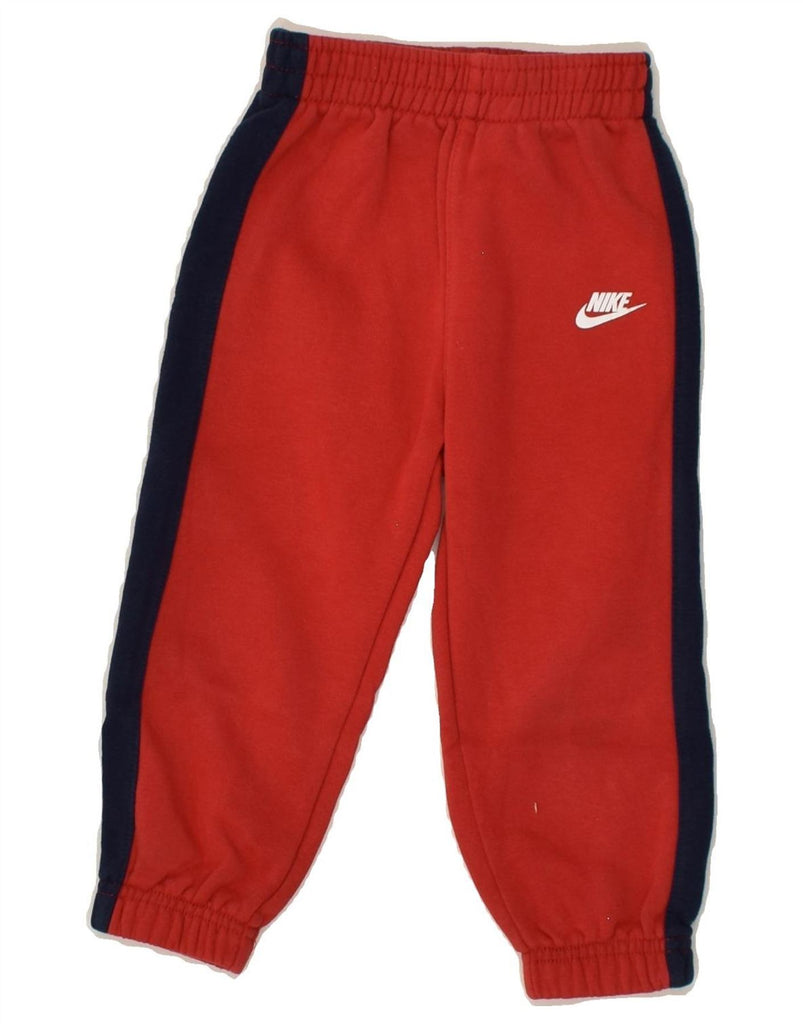 NIKE Baby Boys Joggers Tracksuit Trousers 18-24 Months Red | Vintage Nike | Thrift | Second-Hand Nike | Used Clothing | Messina Hembry 