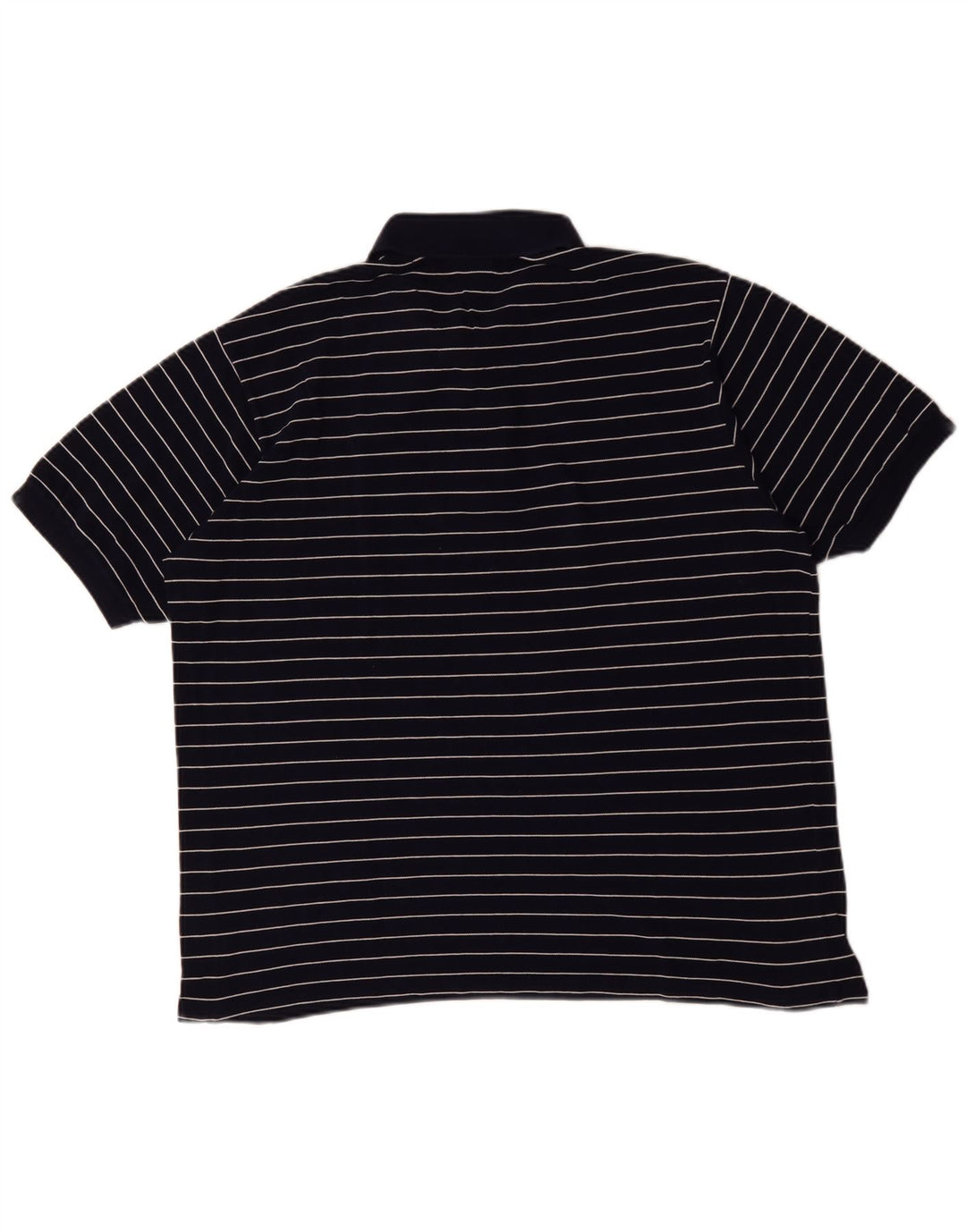 Lacoste Mens Polo Shirt Size 7 2XL Navy Blue Striped