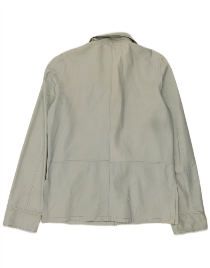 Maxime Womens Reversible Leather Jacket IT 44 Medium Green