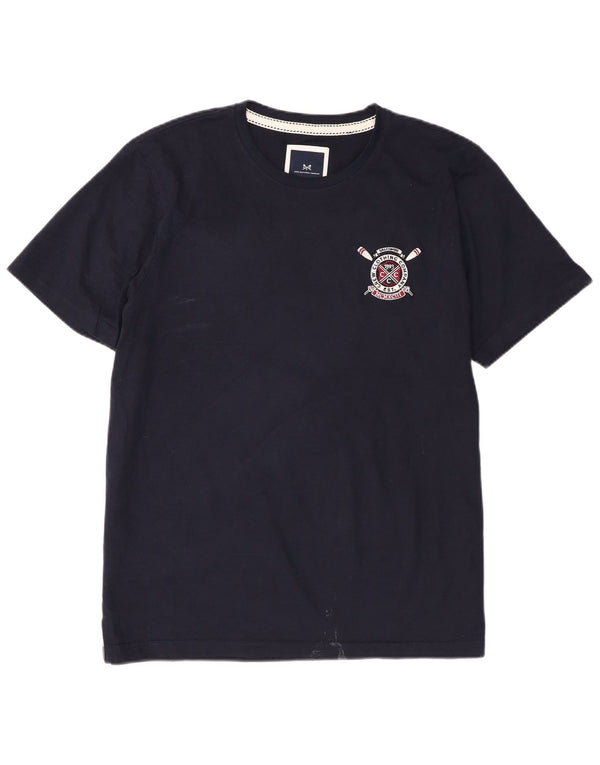 Crew Clothing Mens T-Shirt Top XL Navy Blue Cotton