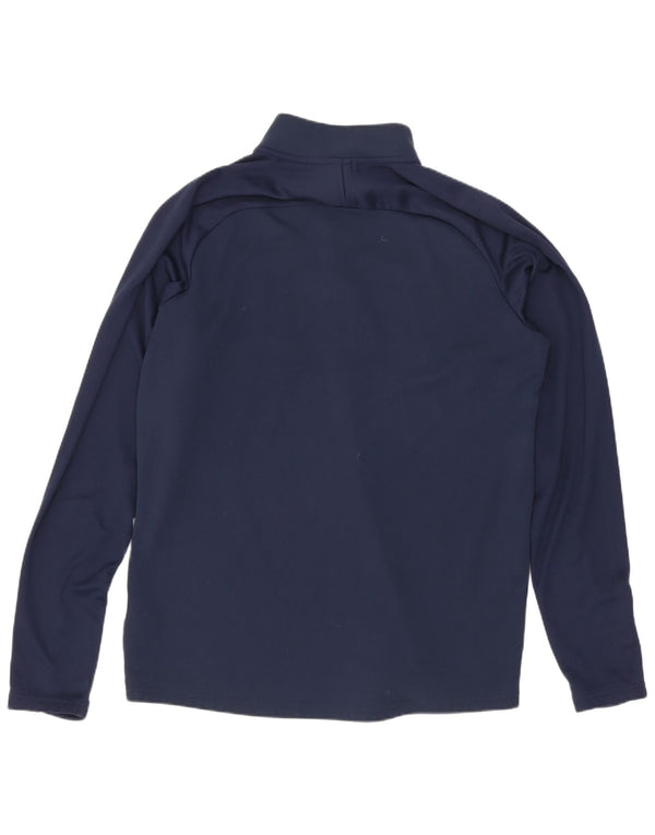 Nike Mens Dri Fit Pullover Tracksuit Top Medium Navy Blue Colourblock