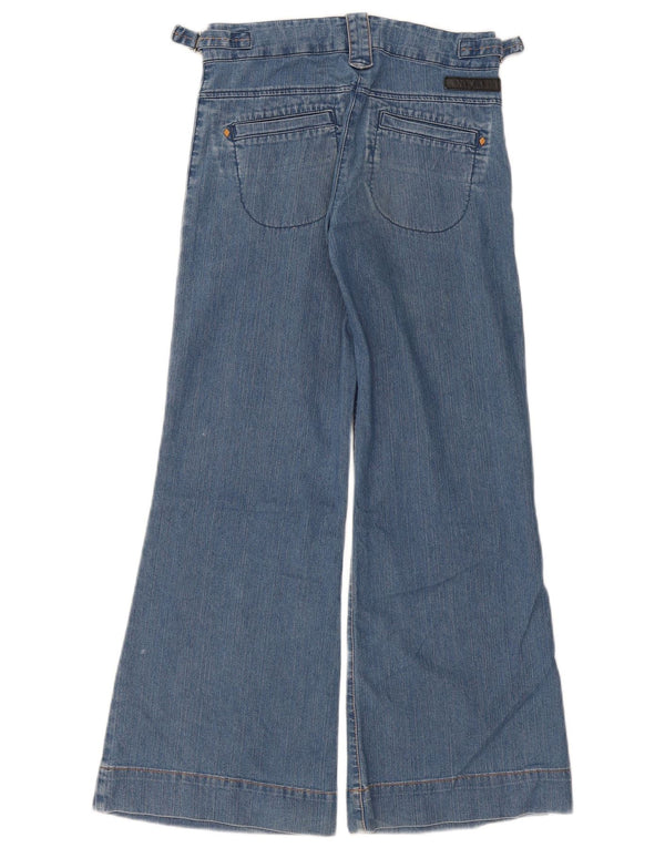 Dkny Womens Low Waist Wide Leg Jeans US 12 Large W28 L28 Blue Cotton